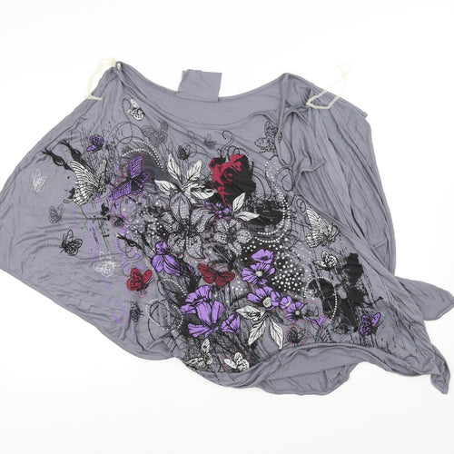 hoch Womens Grey   Basic Blouse Size XS
