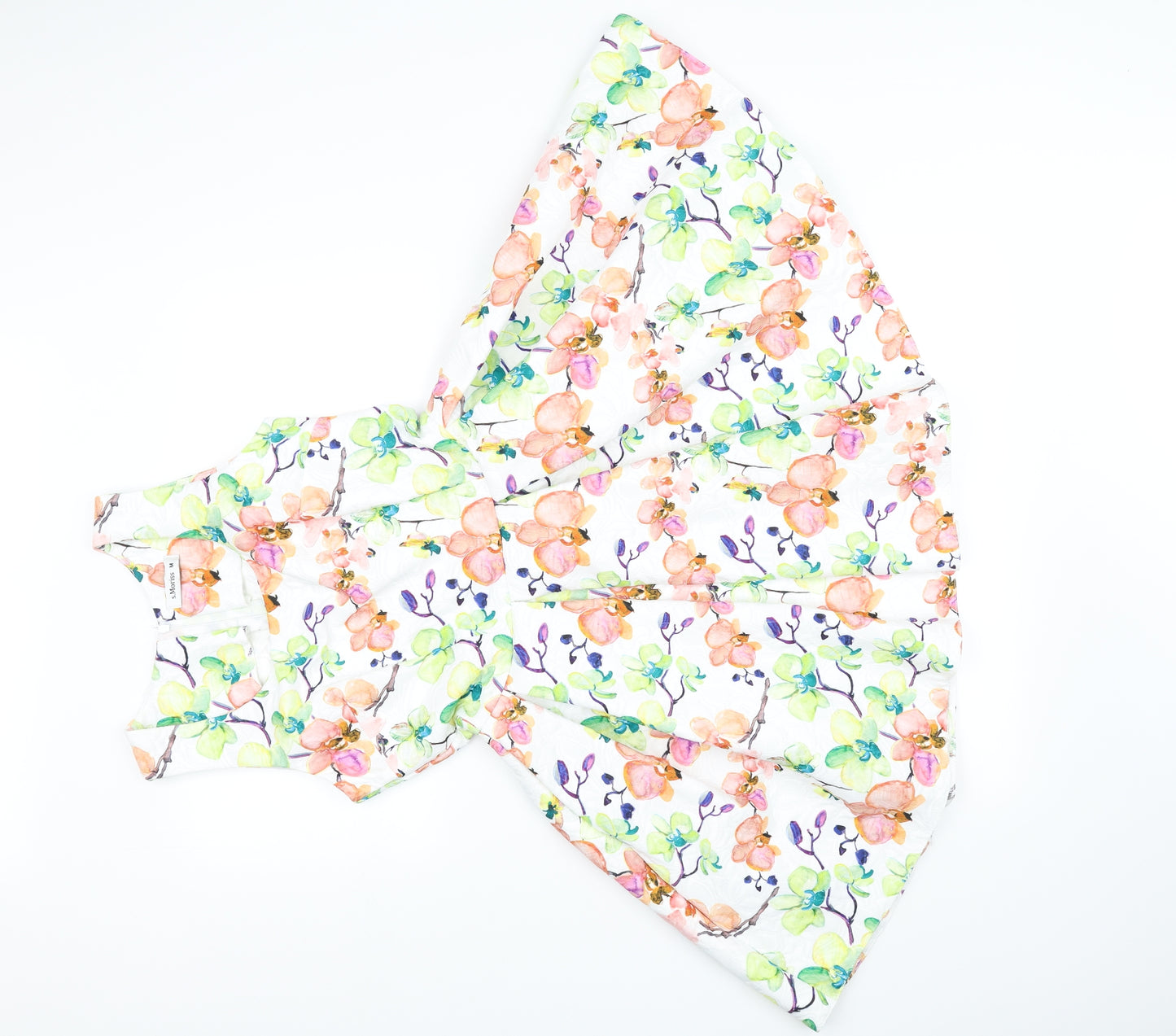 pre worn Womens White Floral  Fit & Flare  Size M