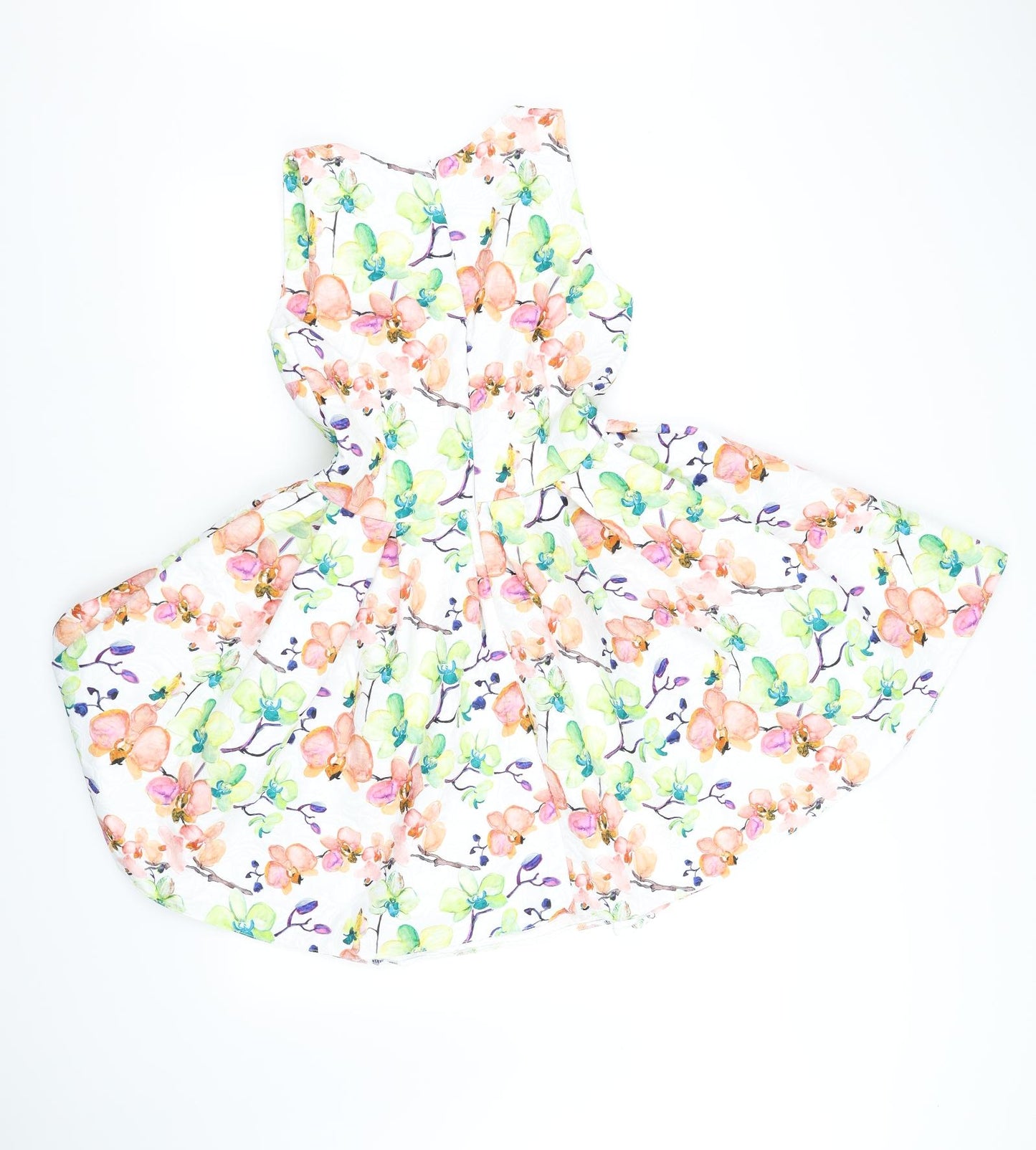 pre worn Womens White Floral  Fit & Flare  Size M