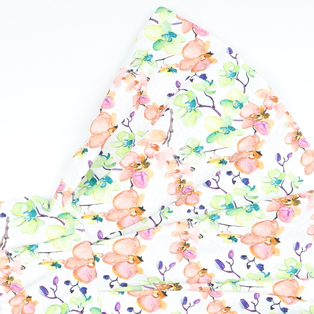 pre worn Womens White Floral  Fit & Flare  Size M