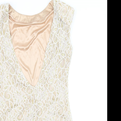 pre worn Womens Gold   Fit & Flare  Size M