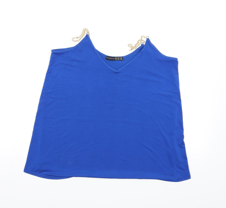 Atmosphere Womens Blue Basic T-Shirt Size 10