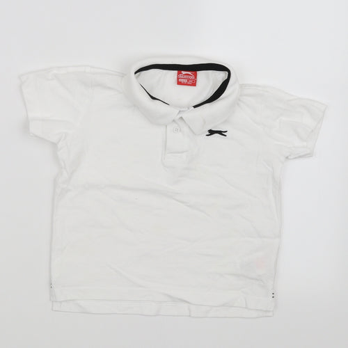 Slazenger Boys White   Basic Polo Size 5-6 Years