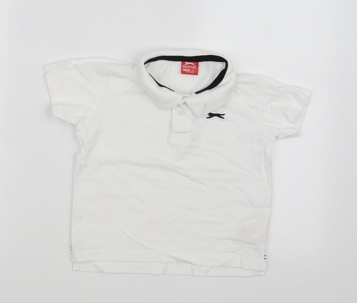 Slazenger Boys White Basic Polo Size 5-6 Years
