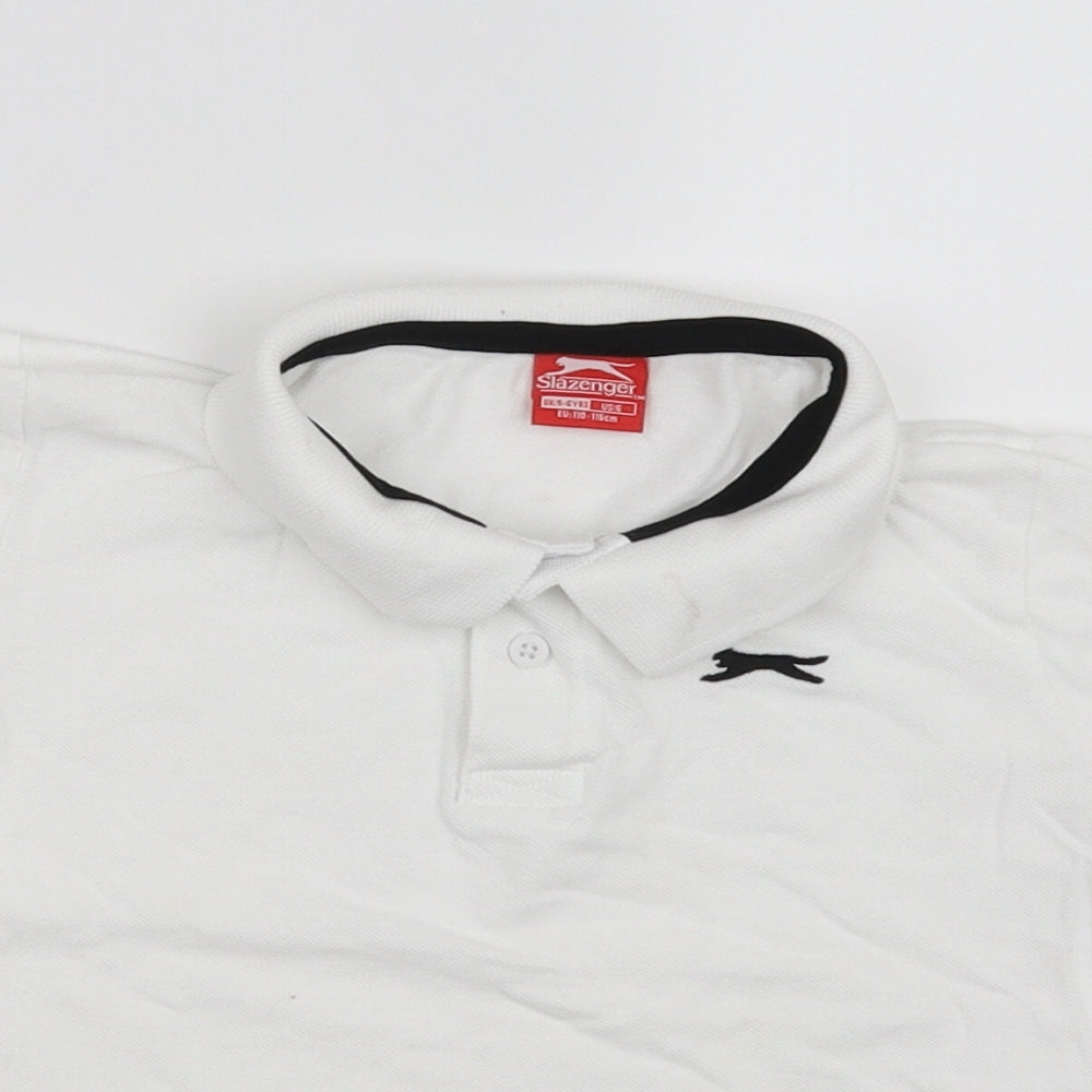 Slazenger Boys White   Basic Polo Size 5-6 Years