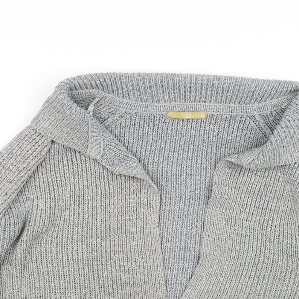 TU Womens Grey   Cardigan Jumper Size 20