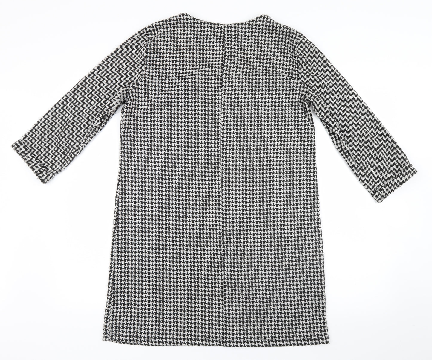 Primark Womens Black Houndstooth  Shirt Dress  Size 12
