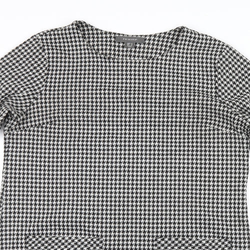 Primark Womens Black Houndstooth  Shirt Dress  Size 12