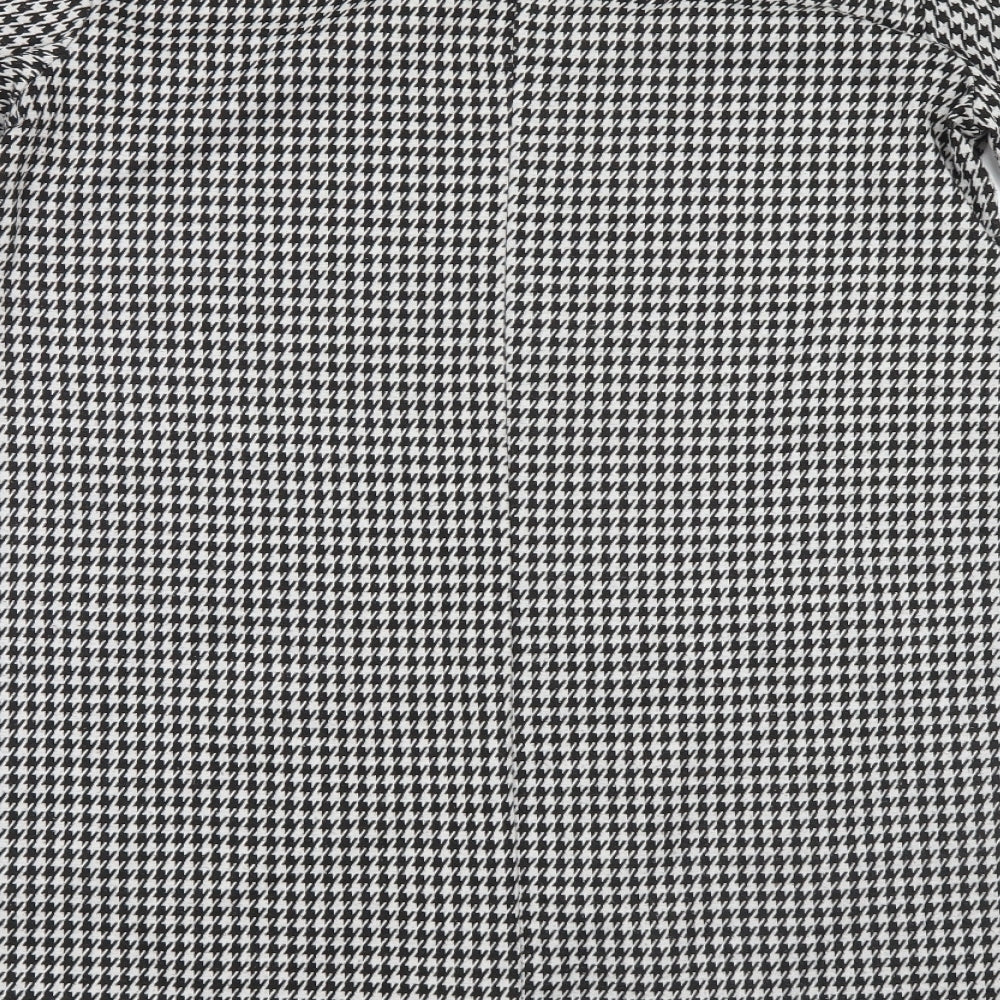 Primark Womens Black Houndstooth  Shirt Dress  Size 12