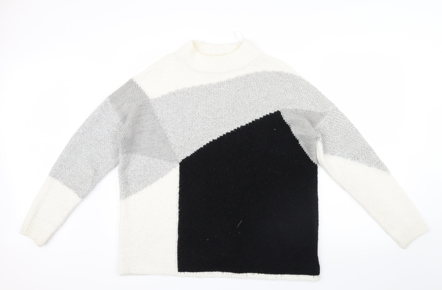 Papaya Womens Black  Knit Pullover Jumper Size M