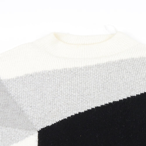 Papaya Womens Black  Knit Pullover Jumper Size M