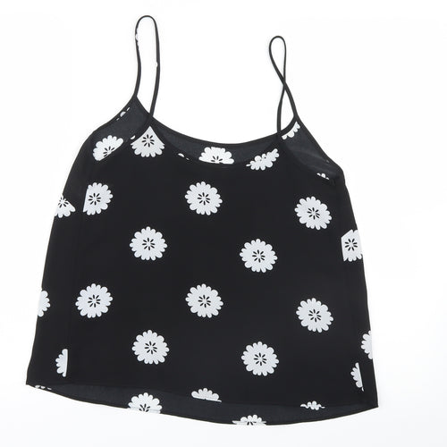 Papaya Womens Black Floral  Camisole Blouse Size 8
