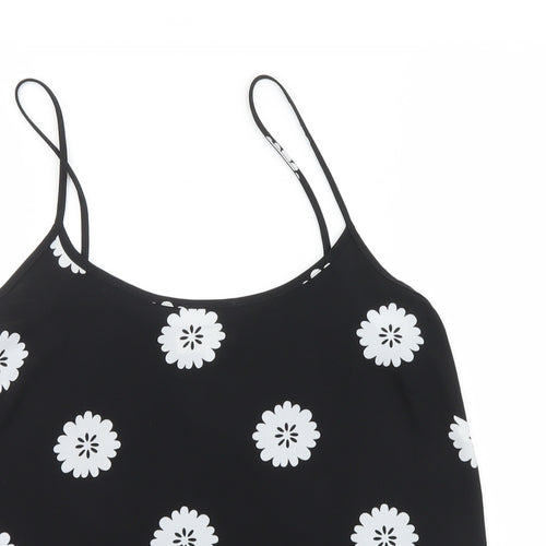 Papaya Womens Black Floral  Camisole Blouse Size 8