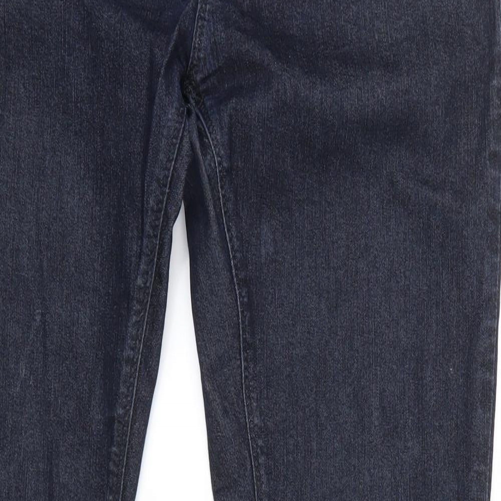 Zara Womens Blue  Denim Straight Jeans Size 12 L31 in