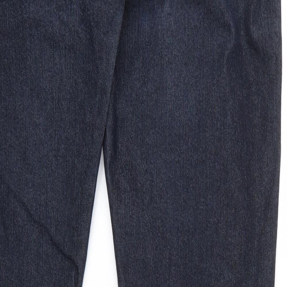 Zara Womens Blue  Denim Straight Jeans Size 12 L31 in