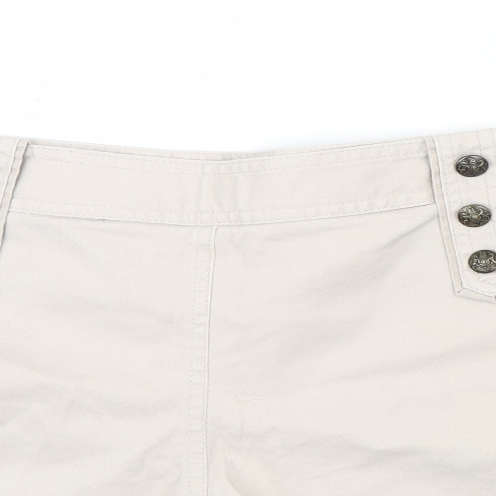 H&M Womens Ivory   Boyfriend Shorts Size 14