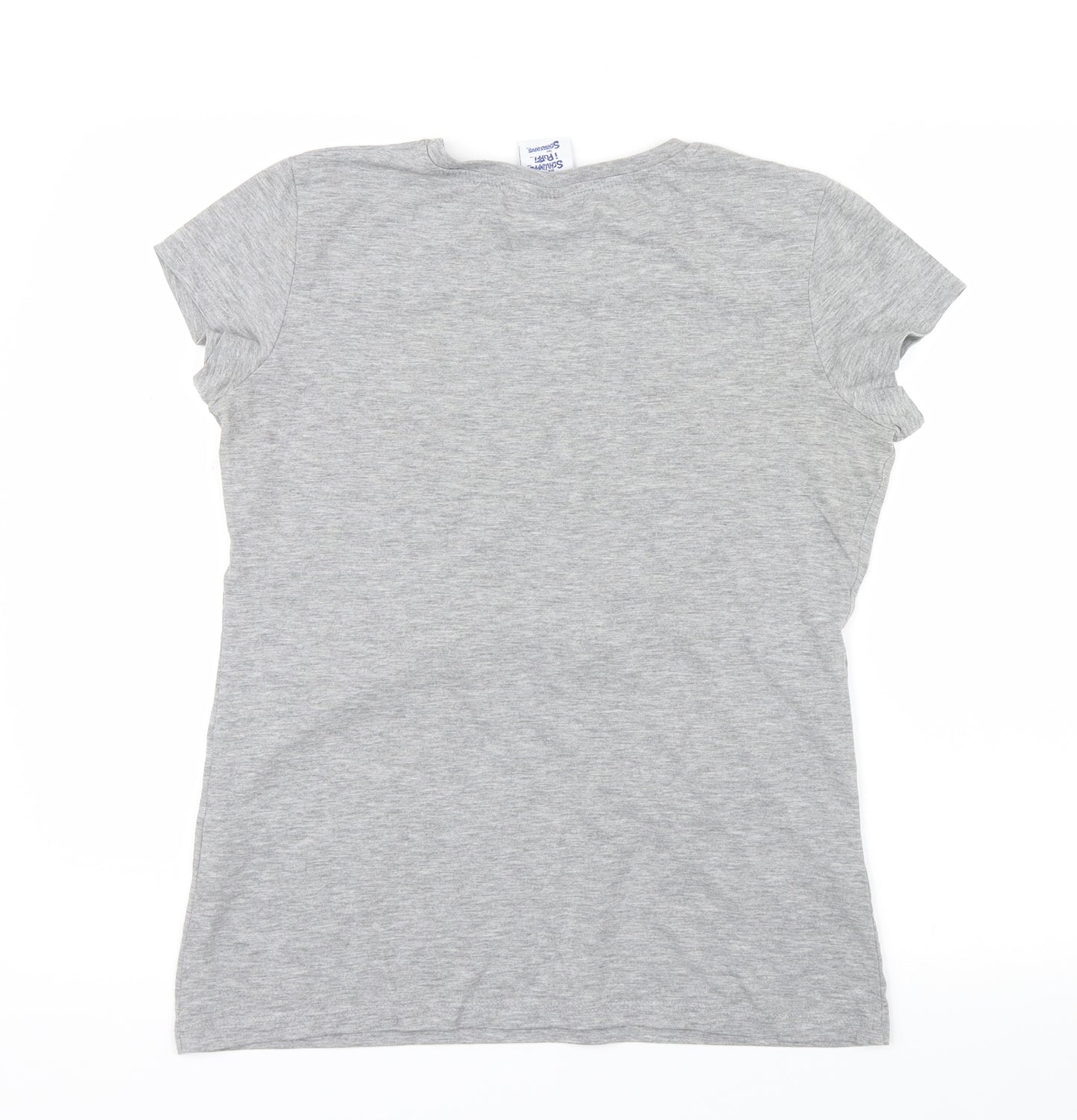 Kenvelo Womens Grey Geometric  Top Pyjama Top Size L  - Smurf