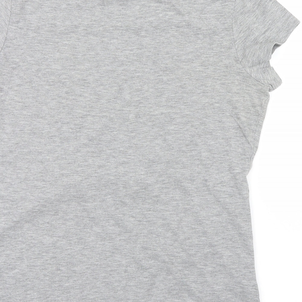 Kenvelo Womens Grey Geometric  Top Pyjama Top Size L  - Smurf