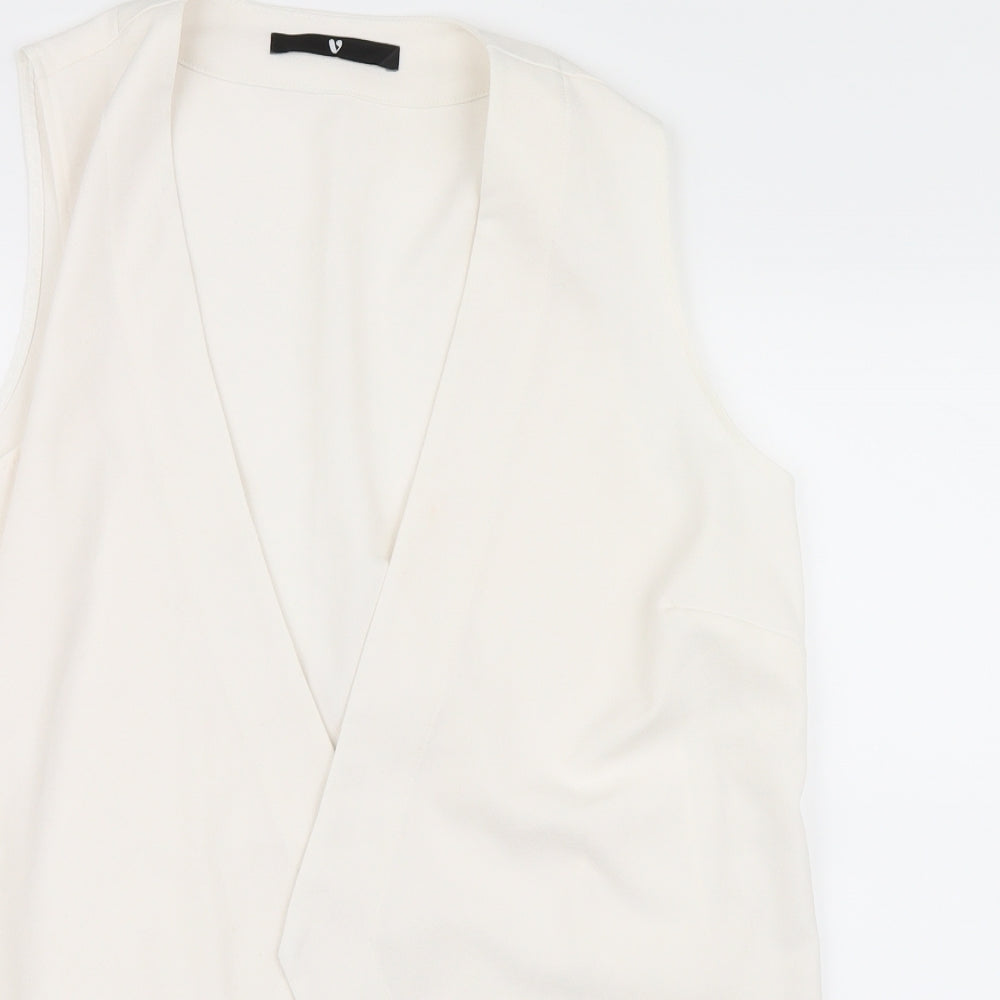 Very Womens White   Gilet Jacket Size 12