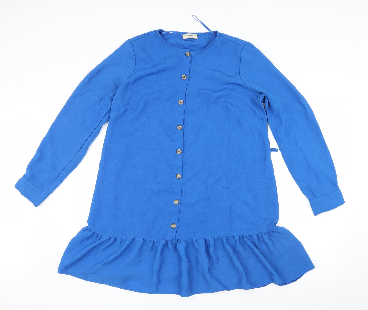 Papaya Womens Blue   Basic Blouse Size 12