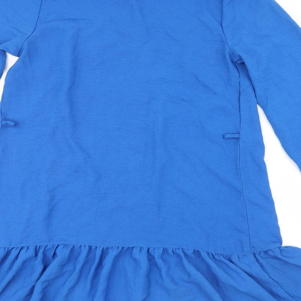 Papaya Womens Blue   Basic Blouse Size 12
