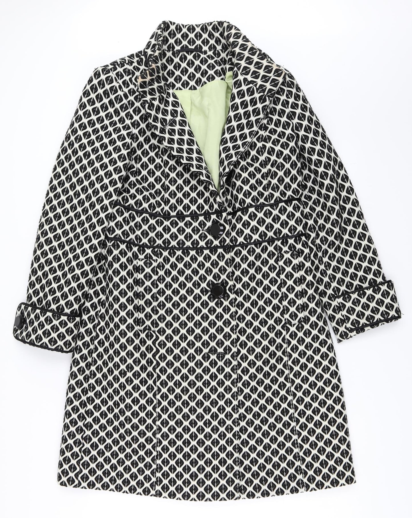 Principles Womens Black   Overcoat Coat Size 12