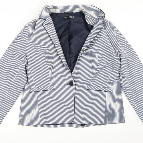 Atmosphere Womens Blue Striped  Jacket Blazer Size 20