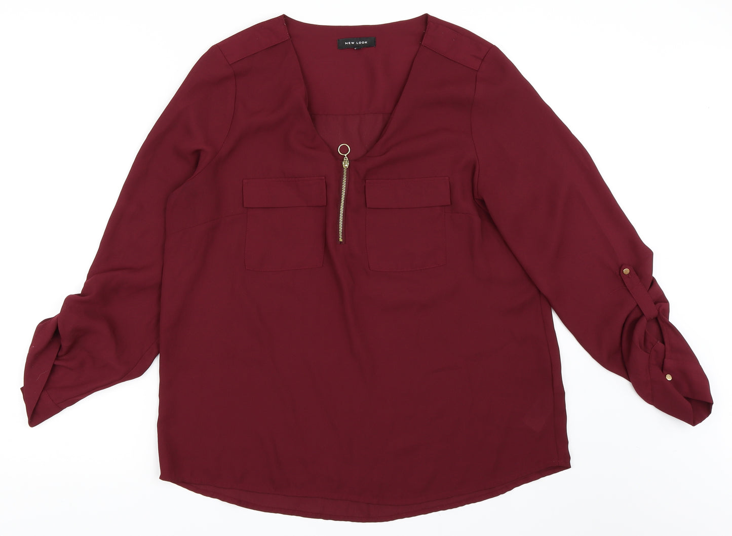 New Look Womens Red   Basic Blouse Size 14