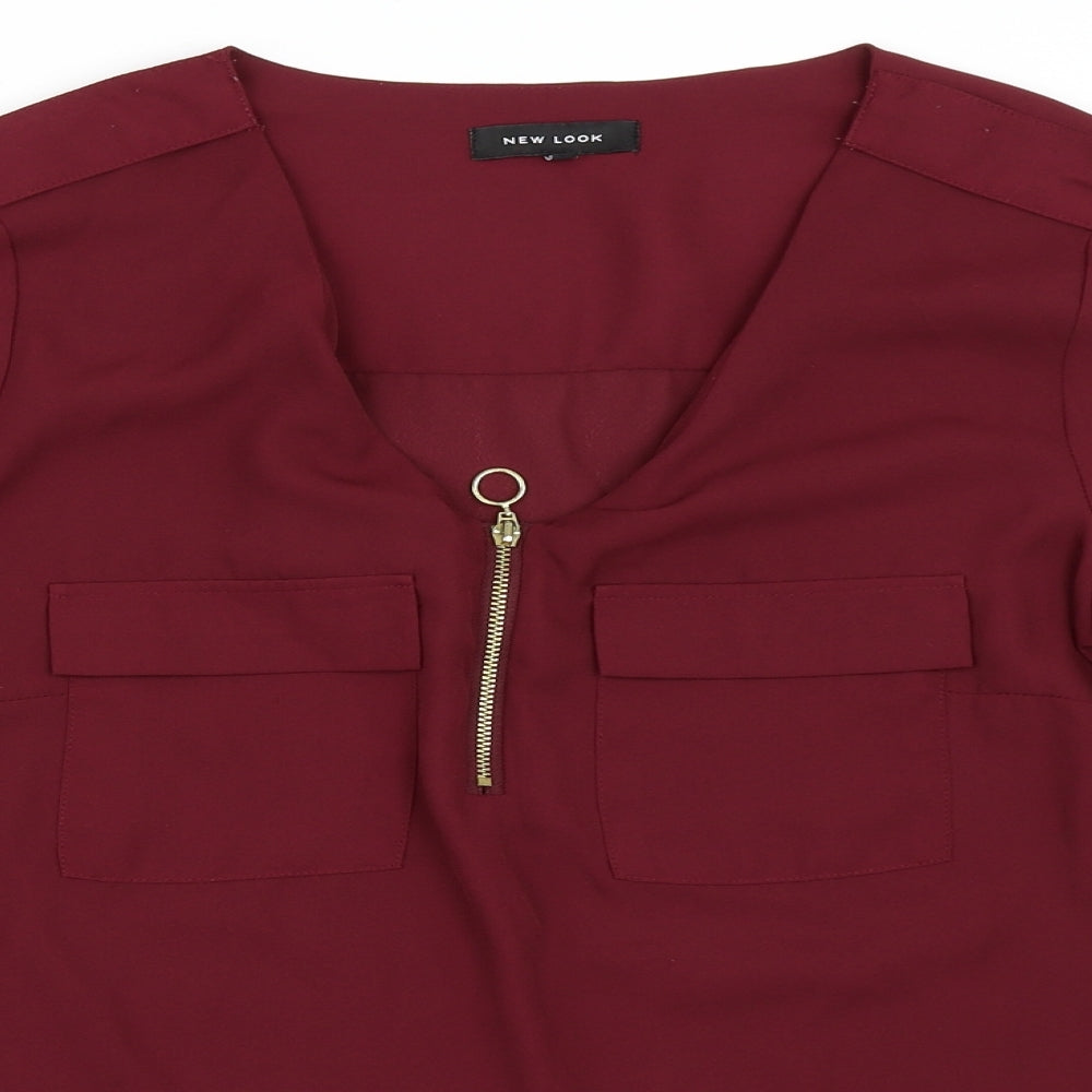 New Look Womens Red   Basic Blouse Size 14
