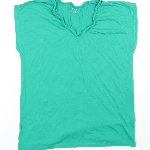 Preworn Womens Green   Basic T-Shirt Size 16