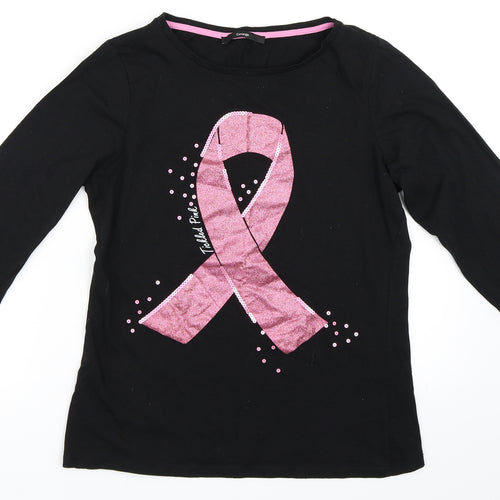 George Womens Black   Basic T-Shirt Size M  - Tickled Pink