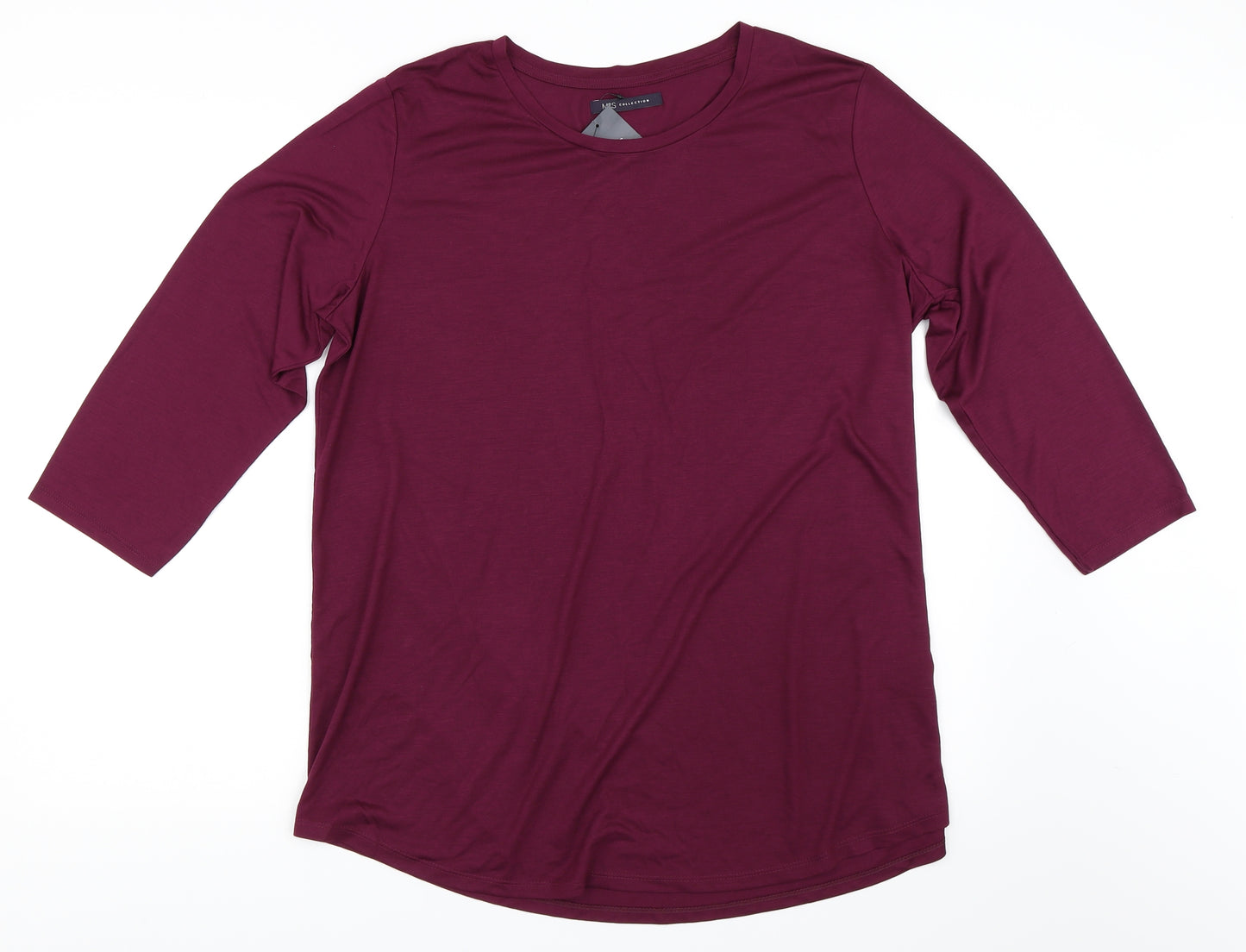 Marks and Spencer Womens Purple   Basic T-Shirt Size 18