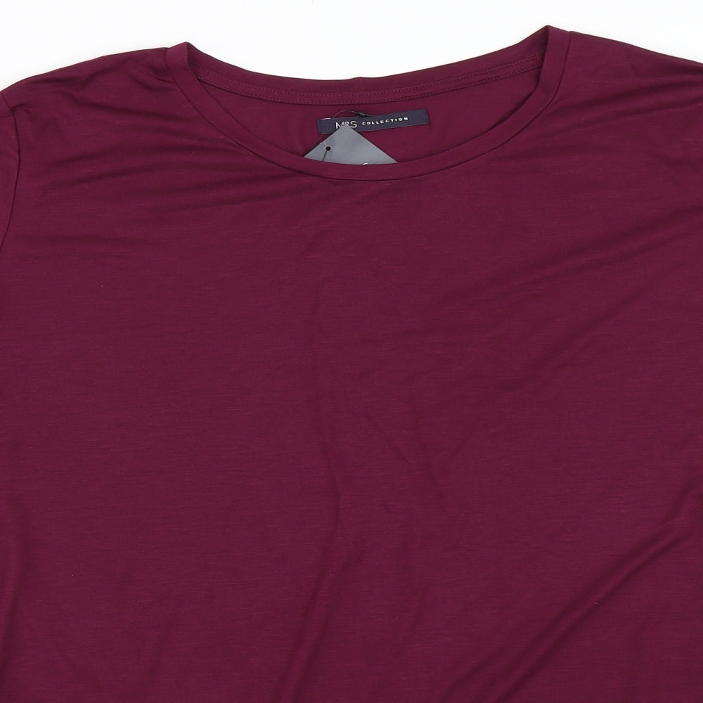 Marks and Spencer Womens Purple   Basic T-Shirt Size 18