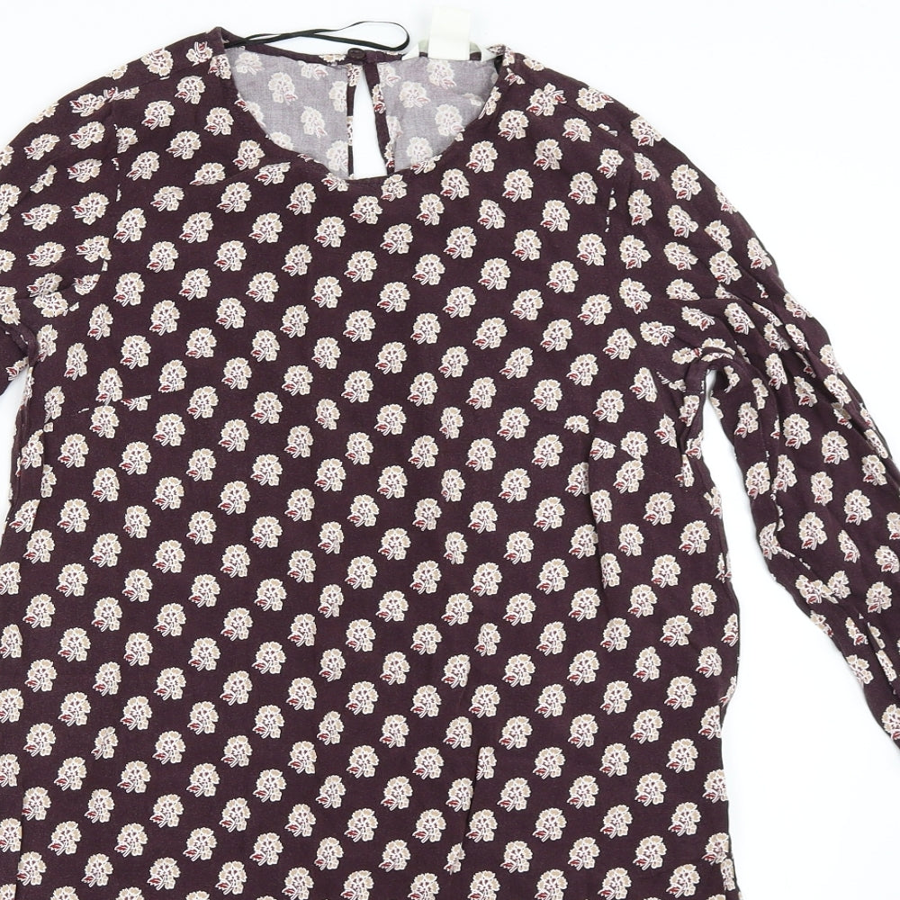 H&M Womens Purple   Tunic Blouse Size 32