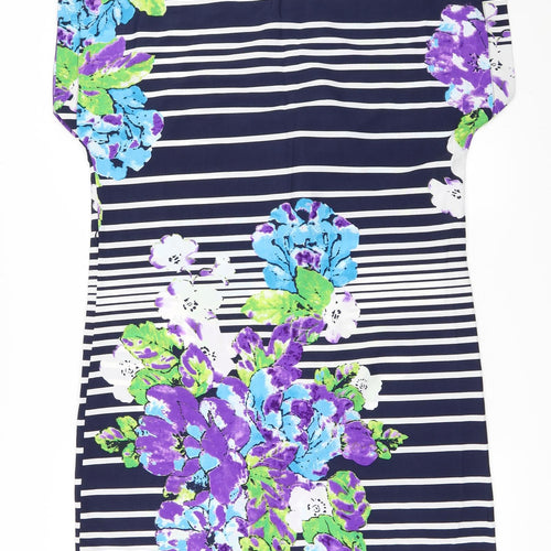 Lakeland Womens Blue Striped  Shift  Size 12