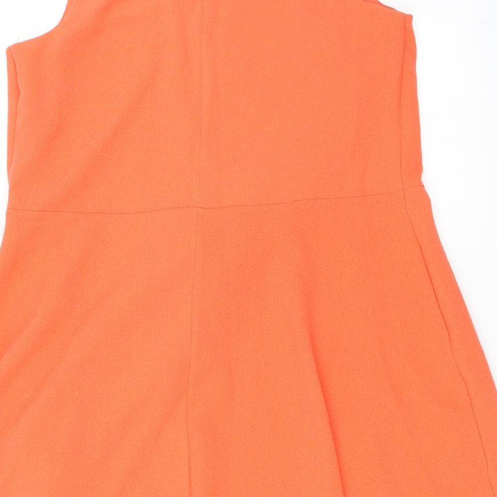 F&F Womens Orange   Skater Dress  Size 8