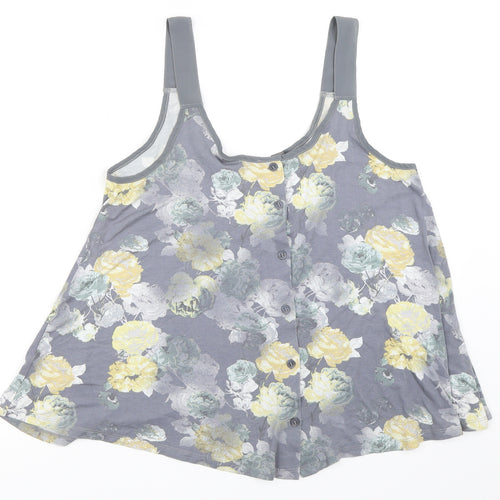 NEXT Womens Grey Floral  Basic Tank Size 12
