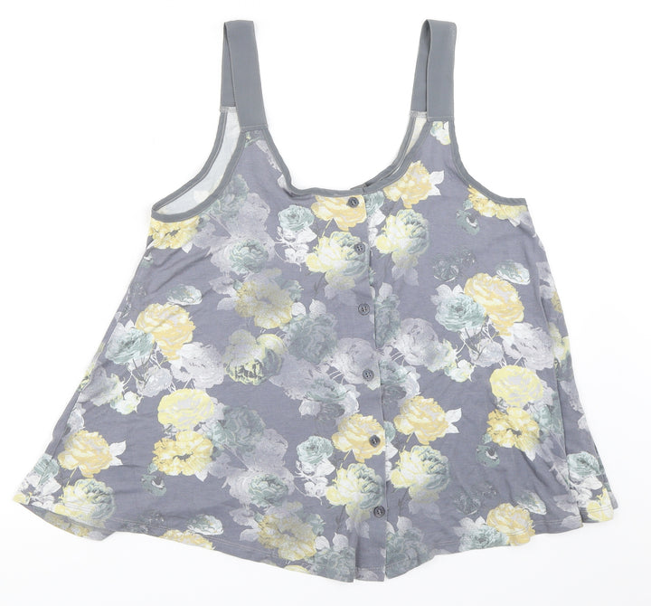NEXT Womens Grey Floral  Basic Tank Size 12