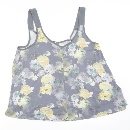 NEXT Womens Grey Floral  Basic Tank Size 12