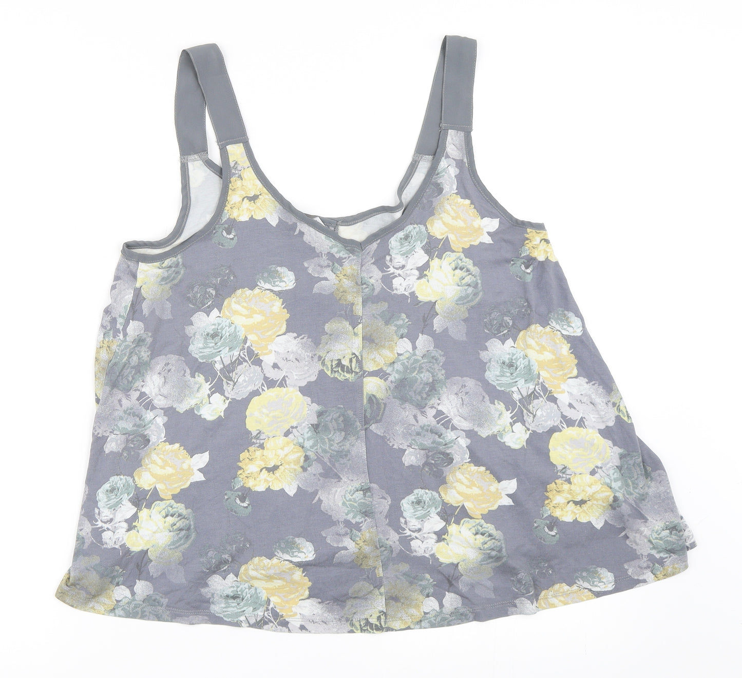 NEXT Womens Grey Floral  Basic Tank Size 12