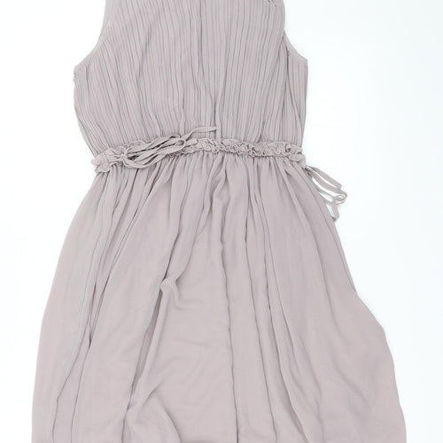 H&M Womens Grey   Skater Dress  Size 40