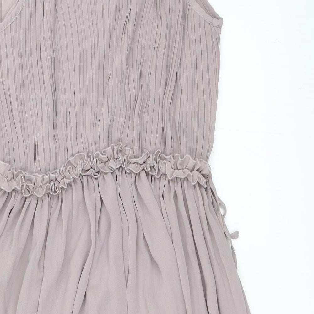 H&M Womens Grey   Skater Dress  Size 40