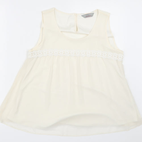 Dorothy Perkins Womens Ivory   Basic Blouse Size 12