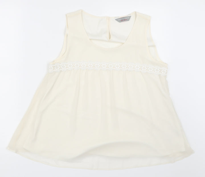 Dorothy Perkins Womens Ivory   Basic Blouse Size 12