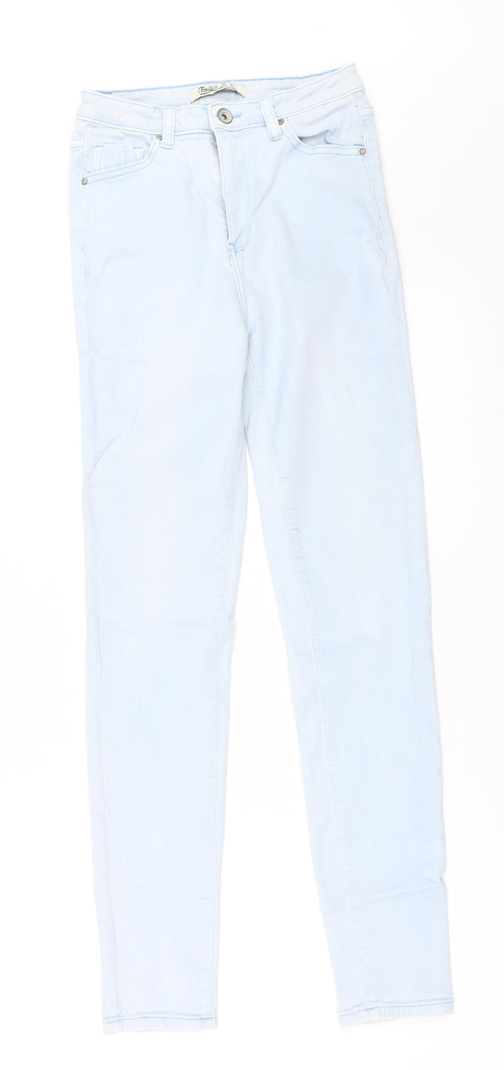 Preworn Womens Blue Denim Skinny Jeans Size 10 L29 in