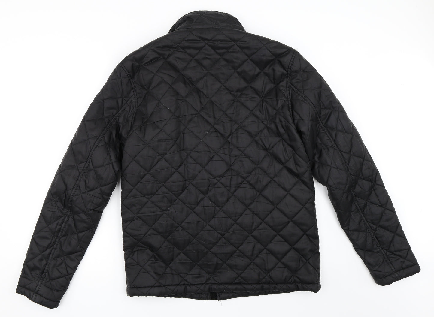 George Mens Black   Quilted Coat Size S