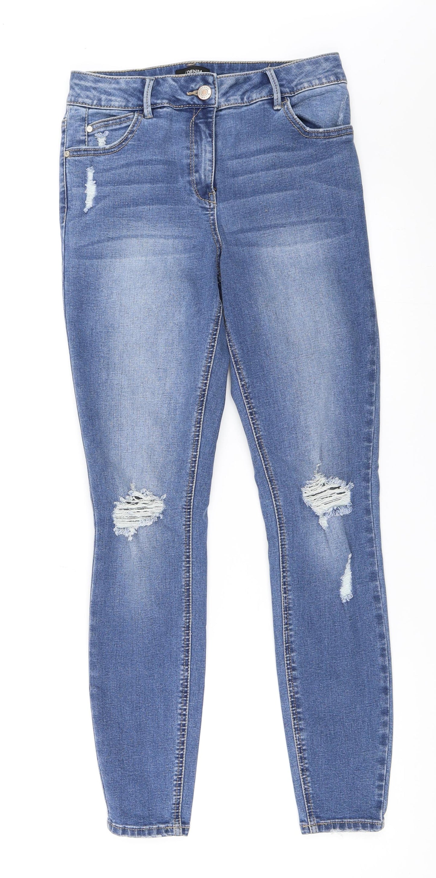 Matalan Womens Blue  Denim Skinny Jeans Size 10 L28 in