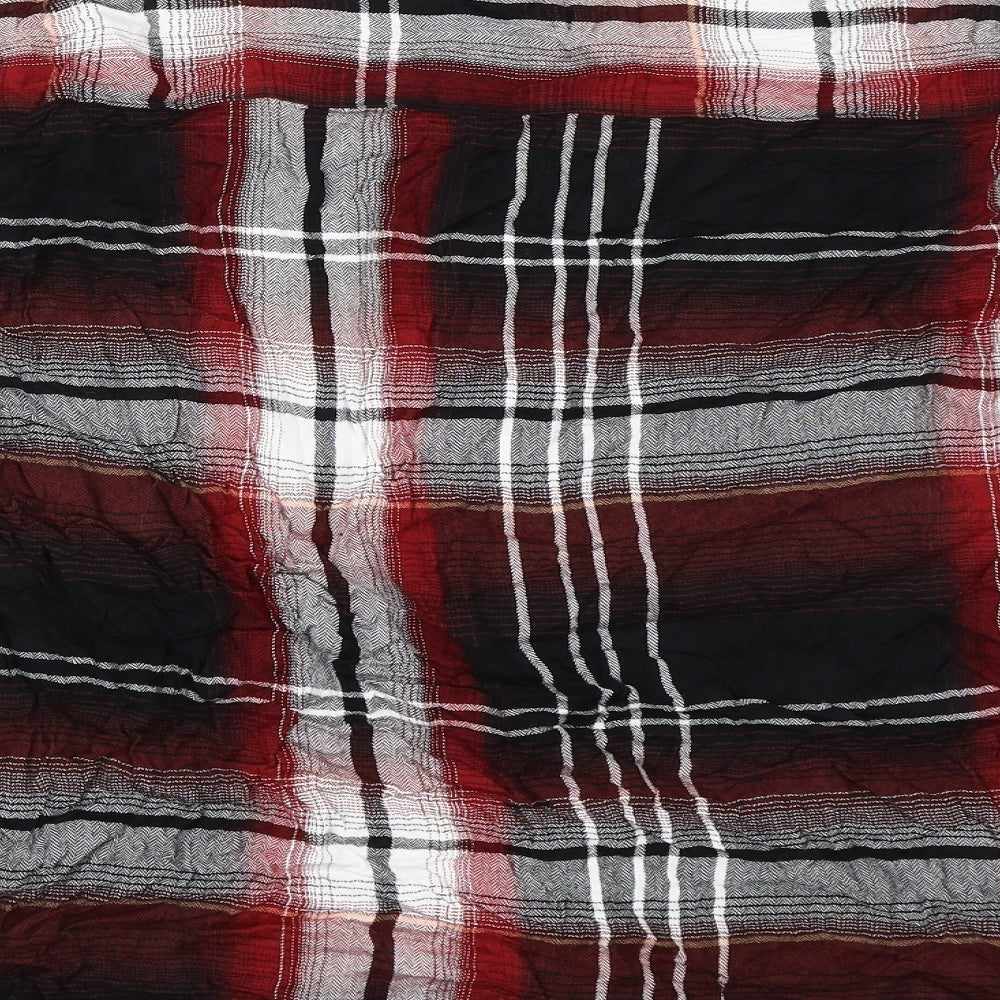 River Island Womens Red Check  Basic Button-Up Size 24