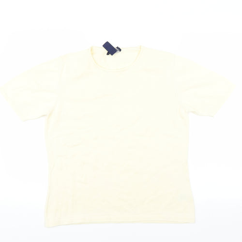Lands End Womens Yellow   Basic T-Shirt Size 10