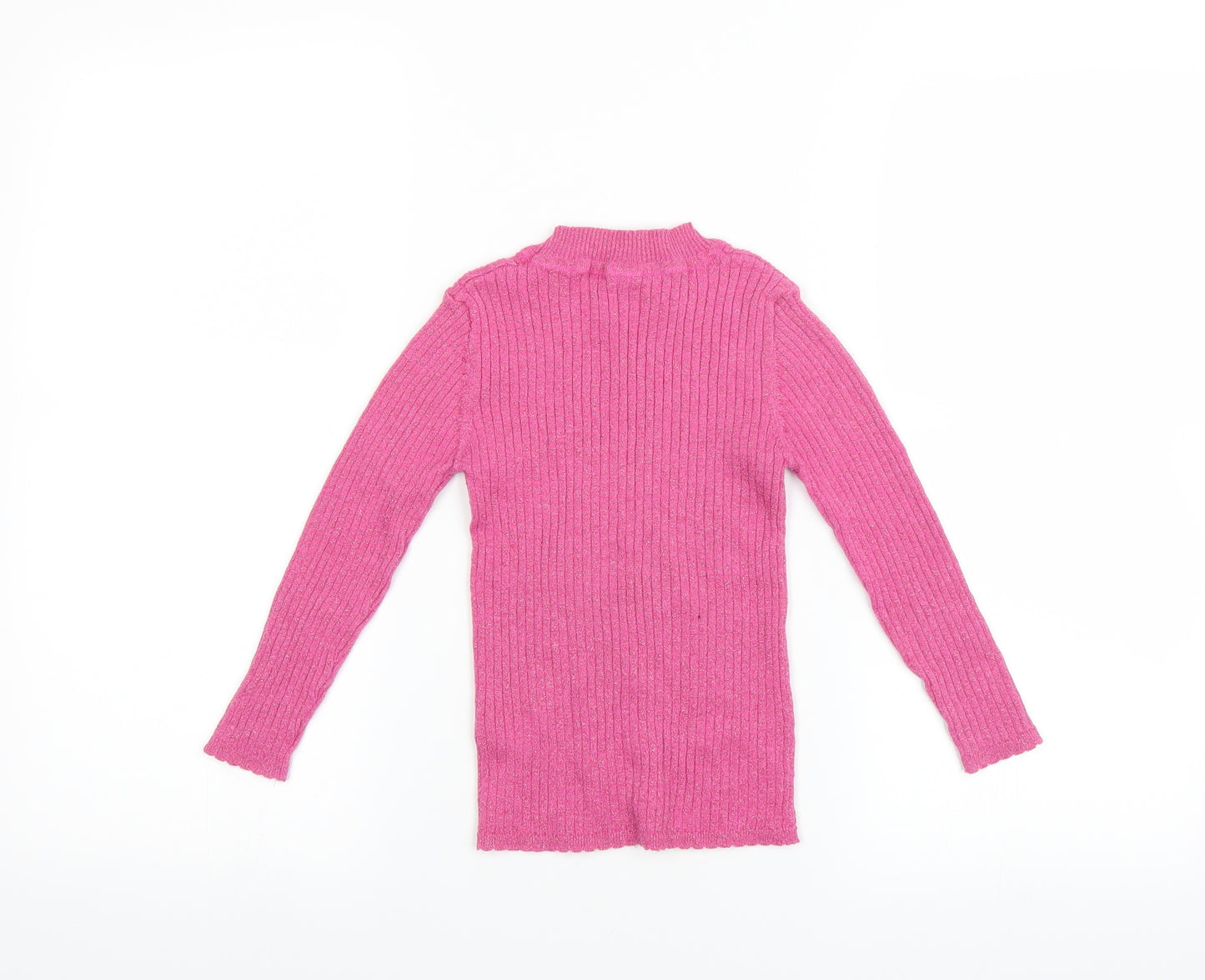 Sainsburys Girls Pink   Pullover Jumper Size 4-5 Years  - GLITTERY